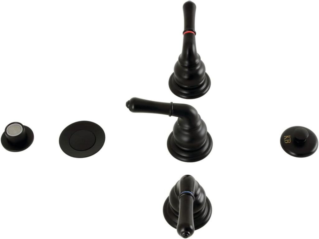 Kingston Brass KB320 Bidet Faucet, Matte Black, 13.66 x 3.92 x 3.05