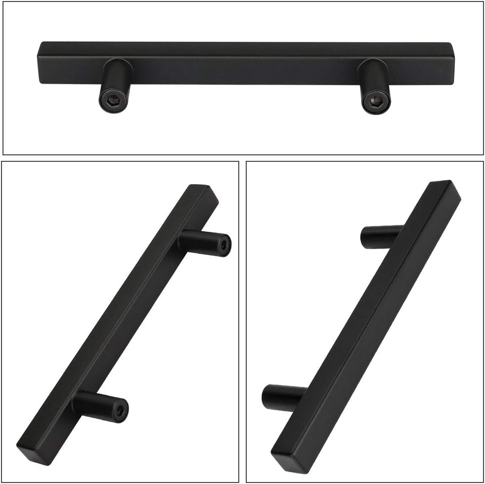 Peaha Case of 50 Black Cabinet Pulls 115mm - PHJ22BK115 Kitchen Drawer Handles Metal Cupboard Hardware for Dresser