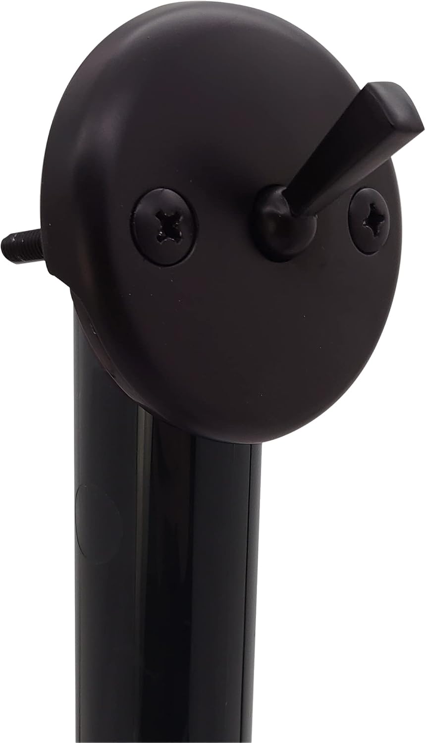 Westbrass Y592144-4-12 1-1/2' x 14' Black Tubular Bath Waste & Overflow Assembly with Trip Lever and Beehive Strainer Grid Drain, Oil Rubbed Bronze (4-Pack)