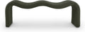 Meridian Furniture 22097Green Willow Collection Modern | Contemporary Bench with Soft Green Microsuede Corduroy Fabric, Iron Metal Inner Frame, 56.5' W x 18' D x 19' H, Green