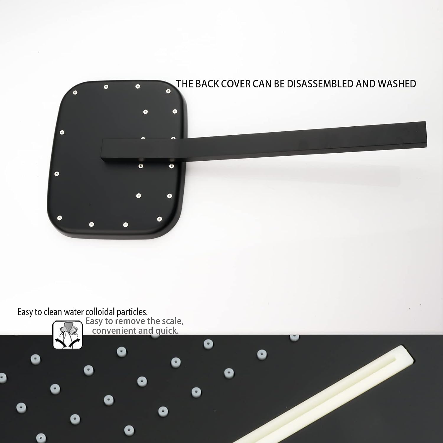 Shower Jets System With Waterfall Rain Shower Head and Handheld (Can Use All Options at A Time), cUPC Certificatin Thermostatic Shower Faucet Fixture Set (Matte Black)