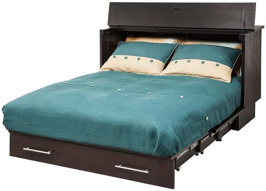 Creden-ZzZ Queen Cabinet Bed in Original Coffee