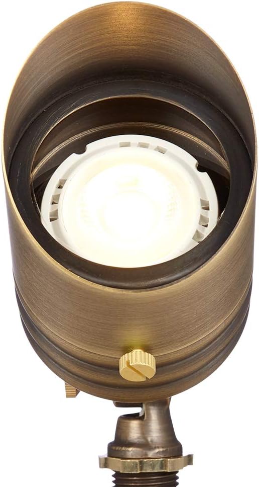 VOLT 12V Brass Bronze LED Landscape Lighting Kit (6 Spotlights, 4 Path Lights) with 150W Low Voltage Transformer for House, Yard, Outdoor Pathway, Walkway, Garden, Driveway or Patio