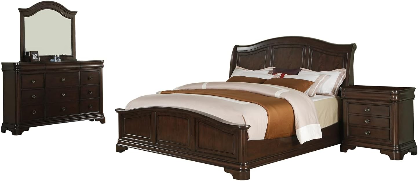 Picket House Furnishings Conley 4 Piece Queen Bedroom Set in Cherry