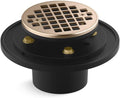 KOHLER K- 22671-BV ROUND DESIGN TILE-IN SHOWER DRAIN, Vibrant Brushed Bronze