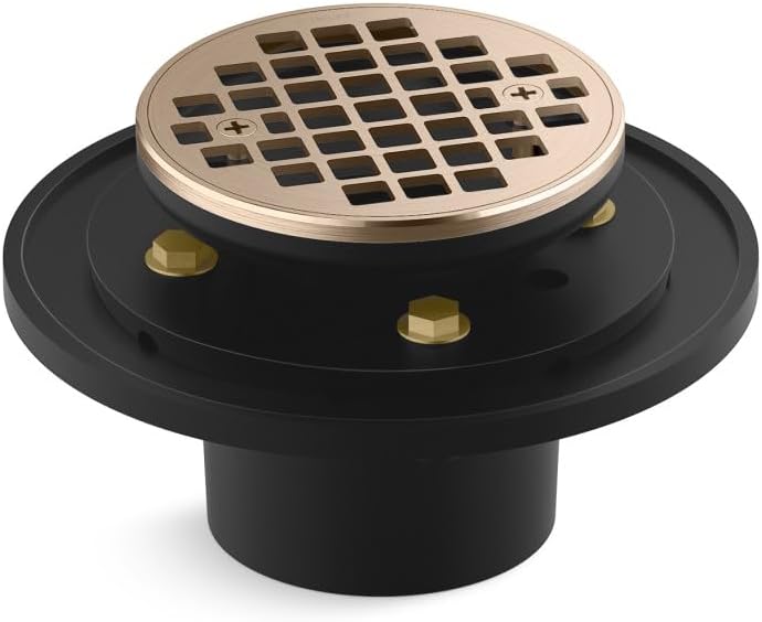 KOHLER K- 22671-BV ROUND DESIGN TILE-IN SHOWER DRAIN, Vibrant Brushed Bronze