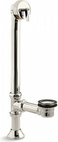 Kohler K-7178-SN 1-1/2' Decorative Bathtub Drain w/Adj Trip Lever Pop-Up Nickel