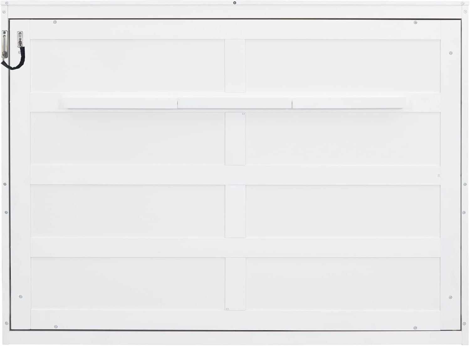 Merax Modern Farmhouse Solid Wood Murphy Bed Chest/Space Saving/Wood Slat Support/Queen,White