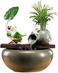 Tabletop Fountain Circulating Water Ornaments Fish Tank Pottery Fountain for Home Office Bedroom Tabletop Water Fountain
