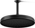 Kohler 13694-BL Traditional 12' single-function rainhead, 2.5 gpm, Matte Black