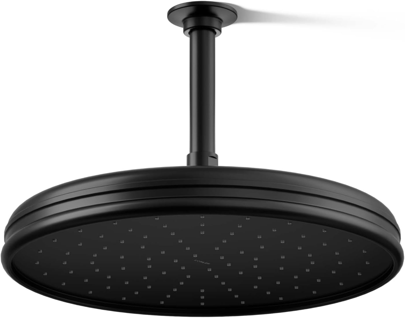 Kohler 13694-BL Traditional 12' single-function rainhead, 2.5 gpm, Matte Black