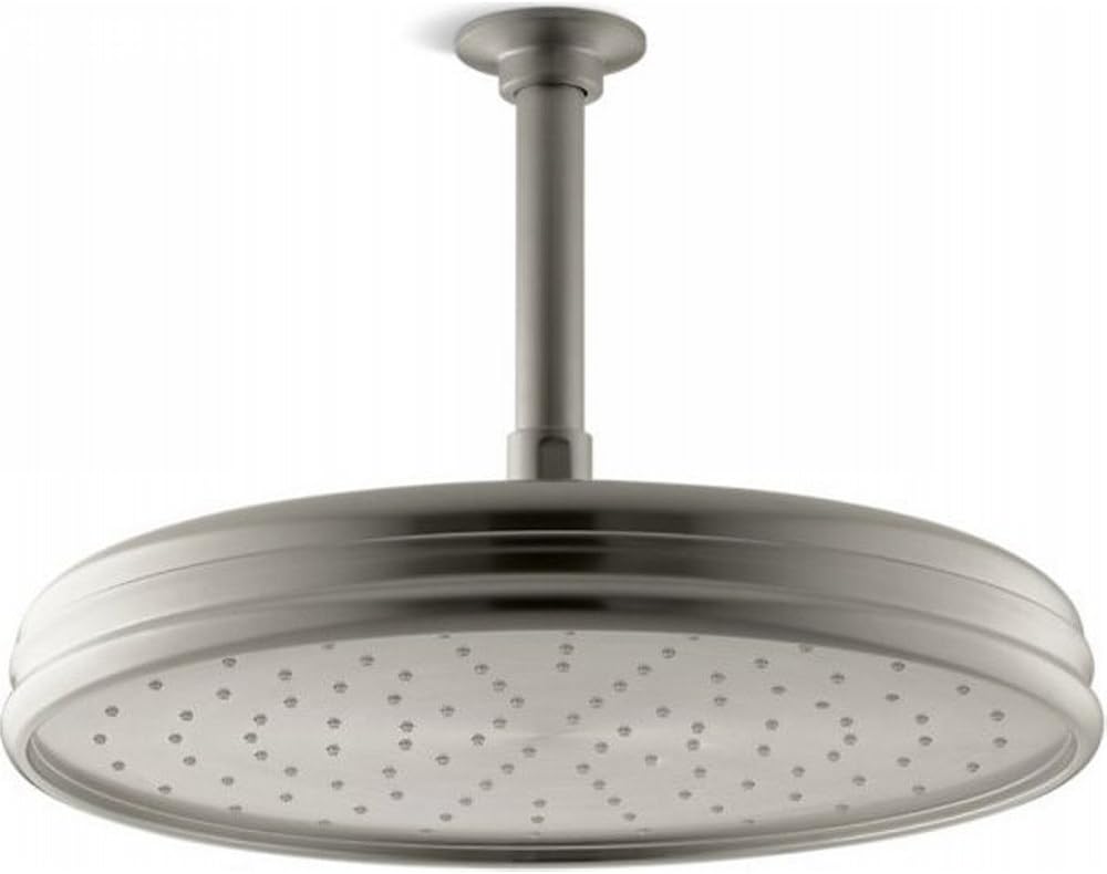 Kohler K-13694-BN Traditional 12-Inch Round Rain Showerhead with Katalyst Spray, Vibrant Brushed Nickel