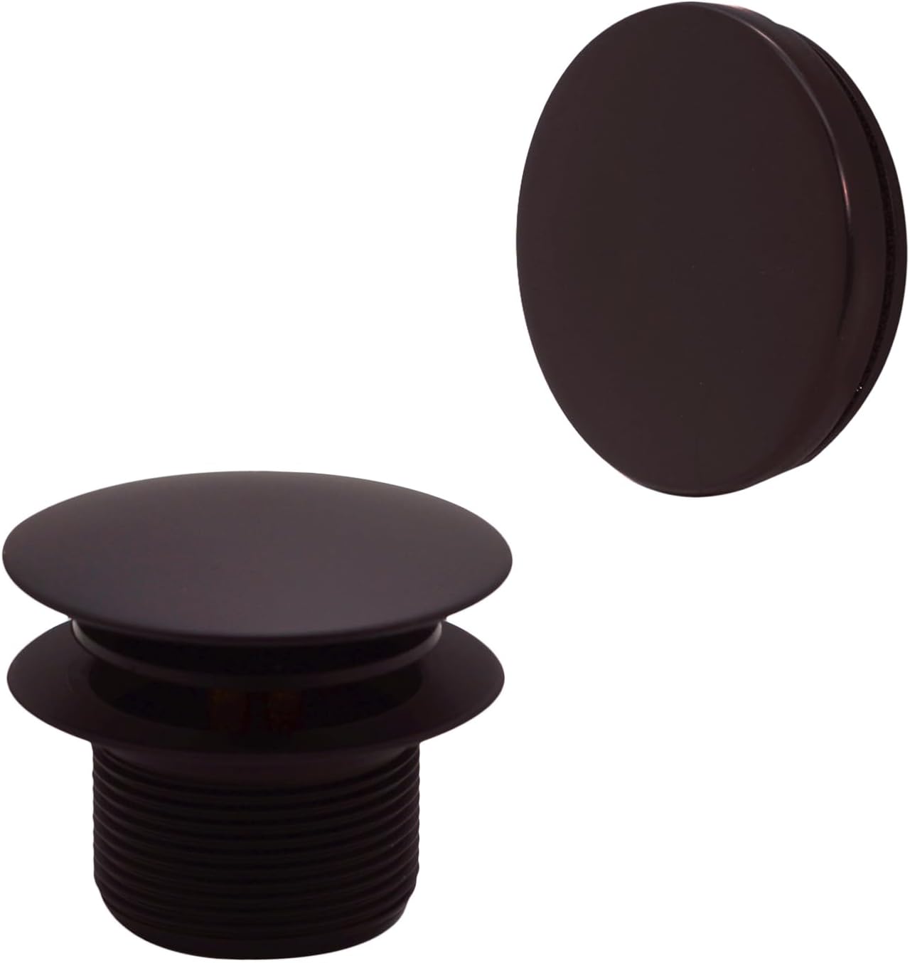 Westbrass A325H-12 14' Brass Bath Waste & Overflow Assembly with European Tip-Toe Drain Plug and Illusionary Faceplate, Oil Rubbed Bronze