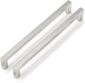 Goldenwarm 50 Pack 10 Inch Brushed Nickel Cabinet Pulls Square Drawer Handles Silver Kitchen Hardware Cupboard Dresser