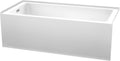 Grayley 66 x 32 Inch Alcove Bathtub in White with Left-Hand Drain and Overflow Trim in Polished Chrome