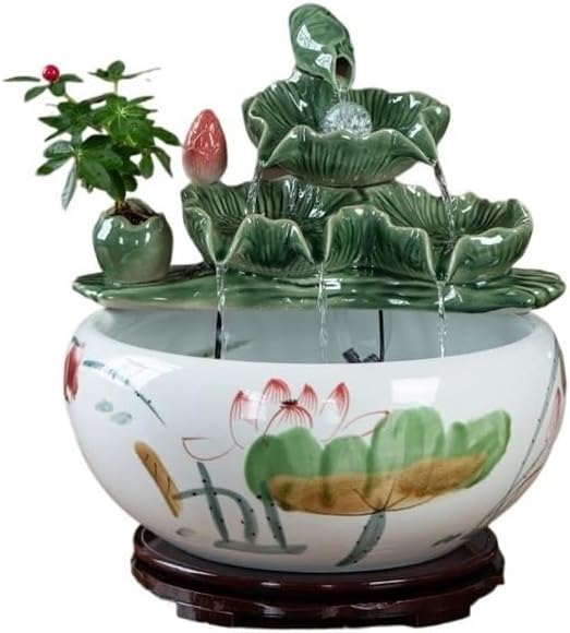 Tabletop Fountain Tabletop Fountain Indoor Water Feature Meditation Decor Sound Relaxation Ornament(XL)