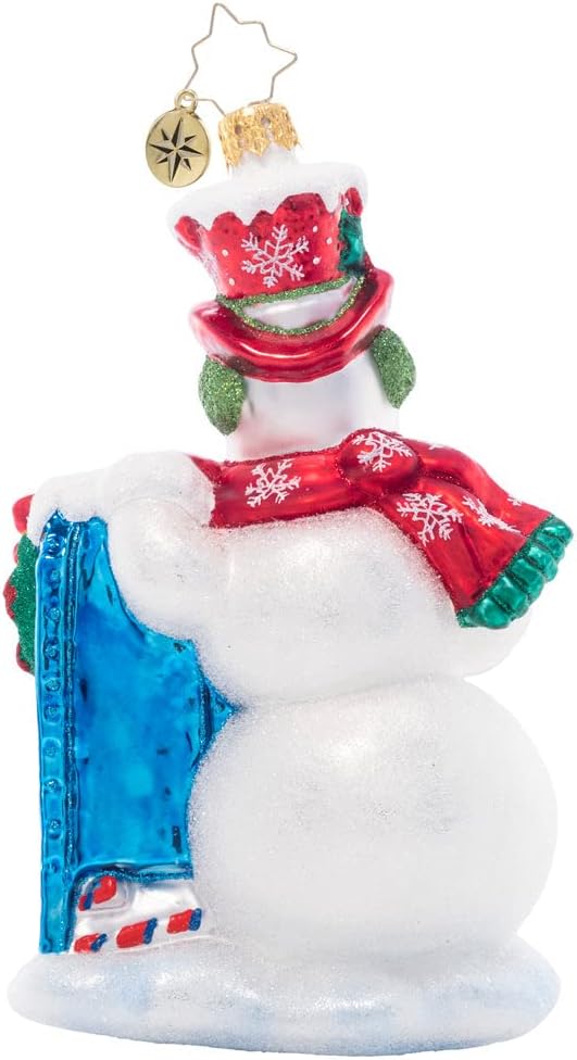 Christopher Radko Hand-Crafted European Glass Christmas Tree Decorative Ornament, Frosty Letter Delivery