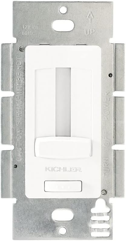 Kichler 60W LED Driver and Dimmer Power Supply in White, 24V Low Voltage Lighting Transformer, 6DD24V060WH, (2' W x 4' H x 2' L)