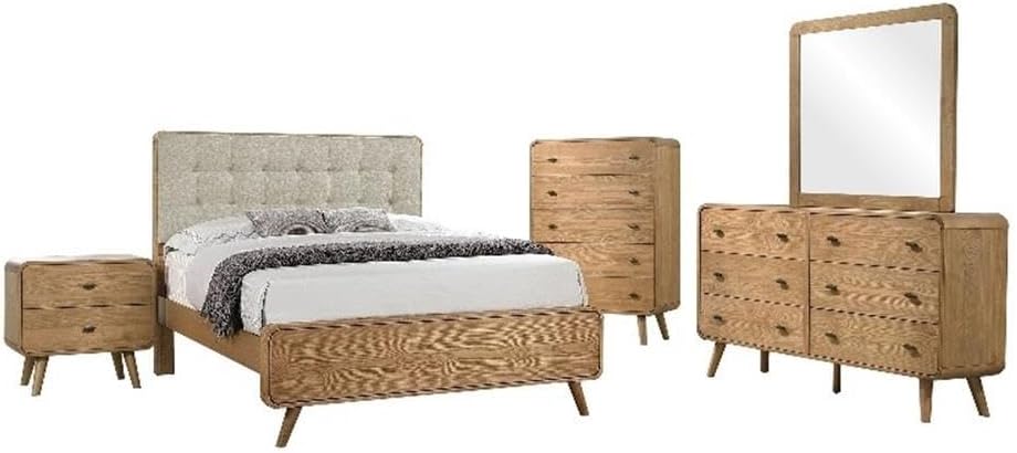 Coaster Home Furnishings Robyn 5-Piece Eastern King Bedroom Set Light Ash