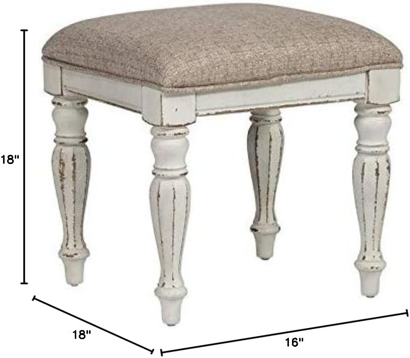 Liberty Furniture Magnolia Manor White Vanity Stool