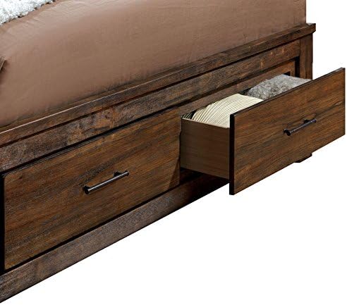 24/7 Shop at Home Traditional Oak Finish King Size 6-Piece Bedroom Set