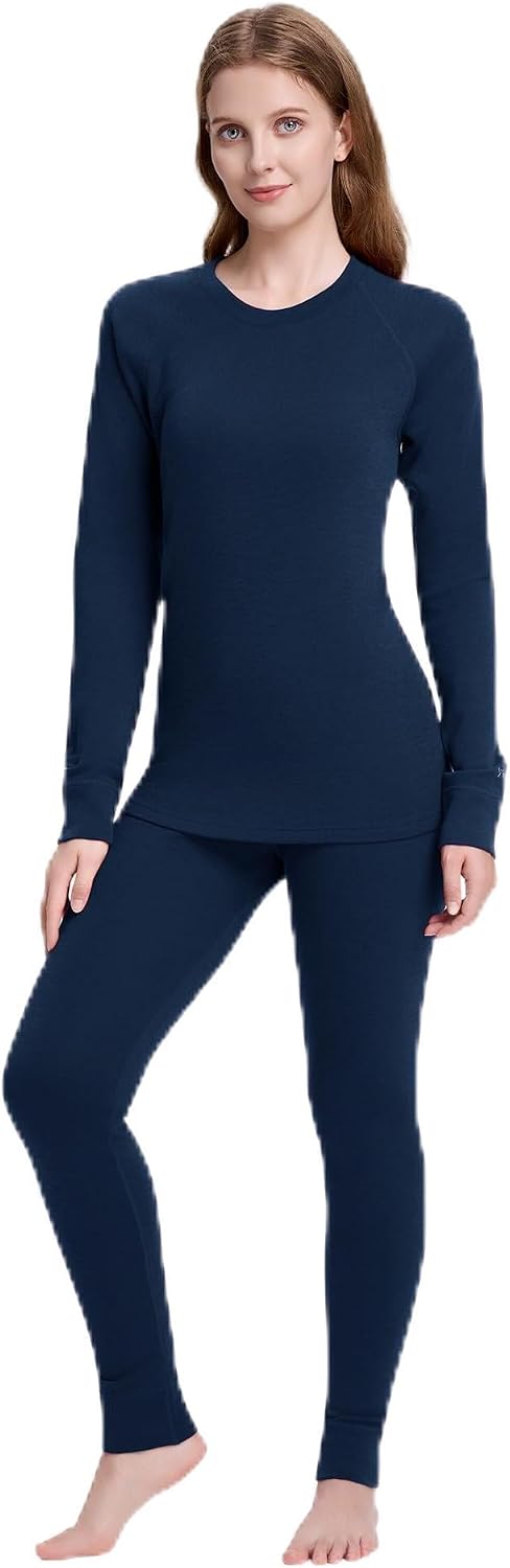 Women's 100% Merino Wool Base Layer Sets - Lightweight Thermal Underwear Gifts Pack with Wool Beanie