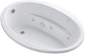 KOHLER K-1162-S1-0 Sunward ExoCrylic Drop-In Whirlpool with End Drain, White, 60 x 42-Inch
