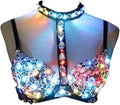 Nightclub Ds Sexy LED Bra Colorful Flash Diamond DJ Singer Dance Light-up Bra Event&Party Supplies Multicolor