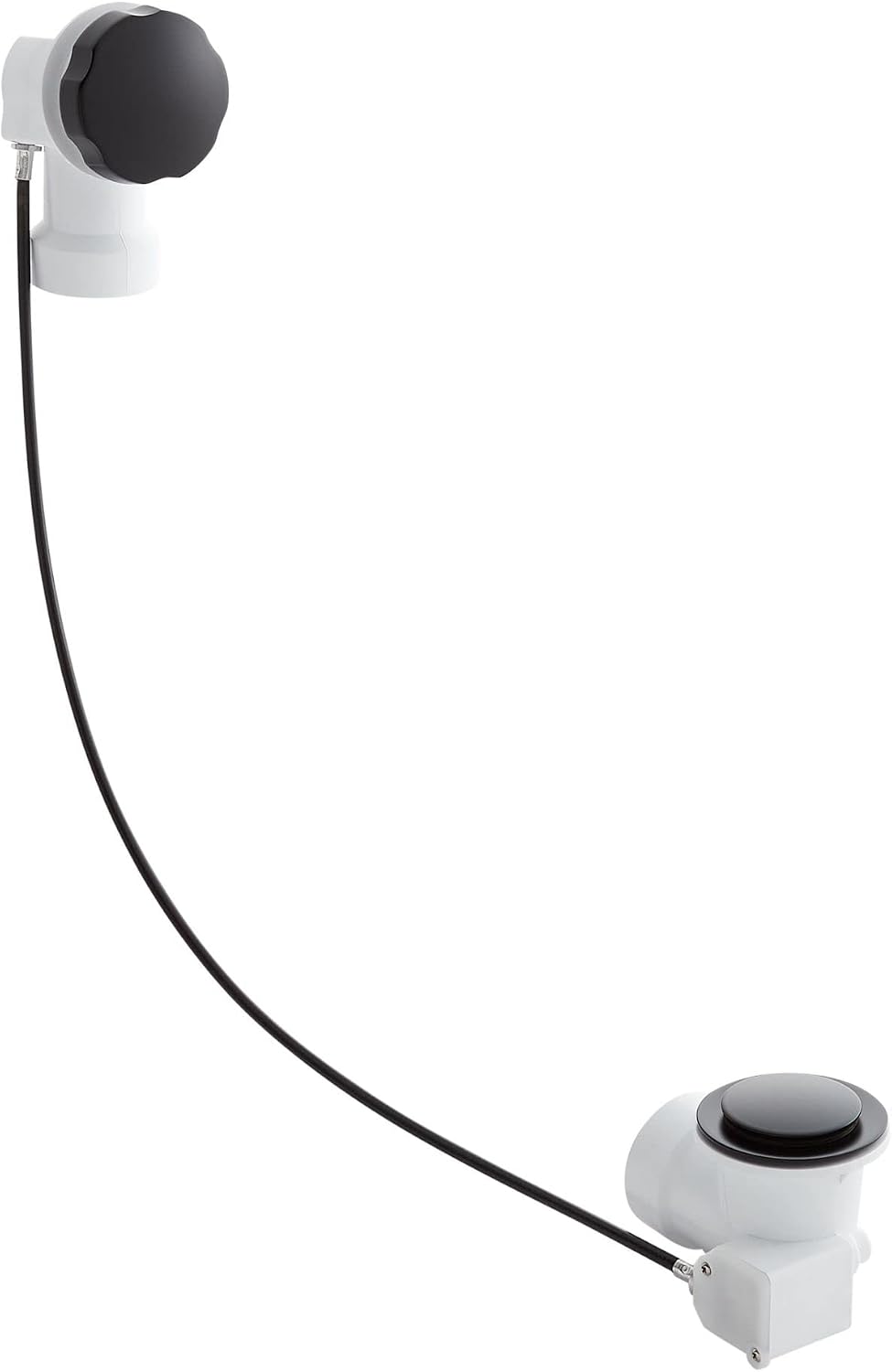 Signature Hardware 478496 PVC Cable Drain and Overflow for 17' - 22' Deep Alcove Tubs