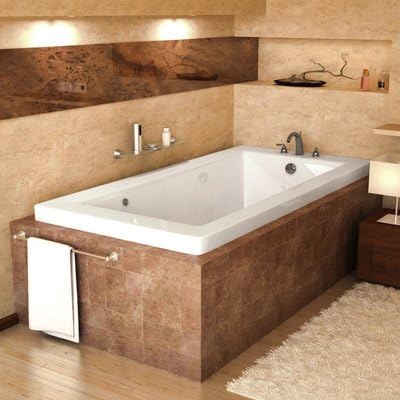 3260VN Guadeloupe 60' x 23' Rectangular Bathtub Drain Location: Right, Finish: White, Trim Finish: Polished Chrome