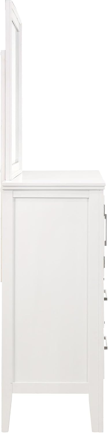 New Classic Andover 5-Piece Wood King Bedroom Set with 2 Nightstands in White