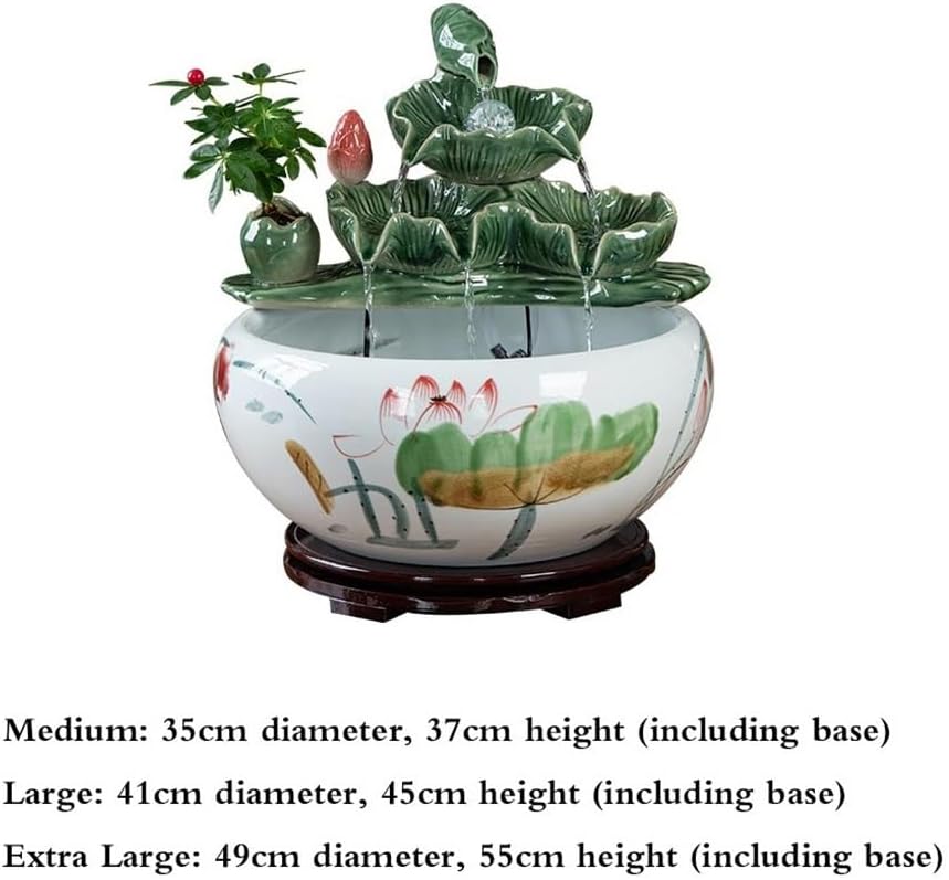 Tabletop Fountain Tabletop Fountain Indoor Water Feature Meditation Decor Sound Relaxation Ornament(Medium)