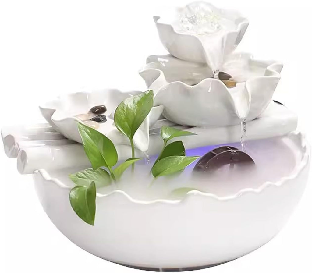 Tabletop Fountain Zhaocai Lotus Flowing Water Decoration Home Furnishing Room TV Cabinet Decoration Fountain New Residence Fountain Decoration