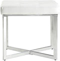 212 Main Summer Vanity Bench - White & Chrome - 20 x 16 x 19 in.