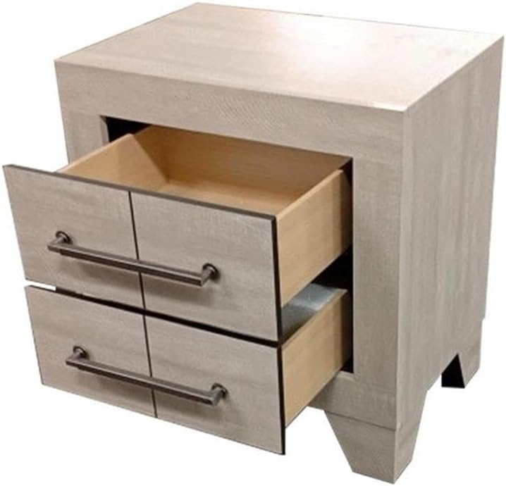 Best Quality Furniture 4 Piece Bedroom Set in Rustic Gray Oak Wood in Queen