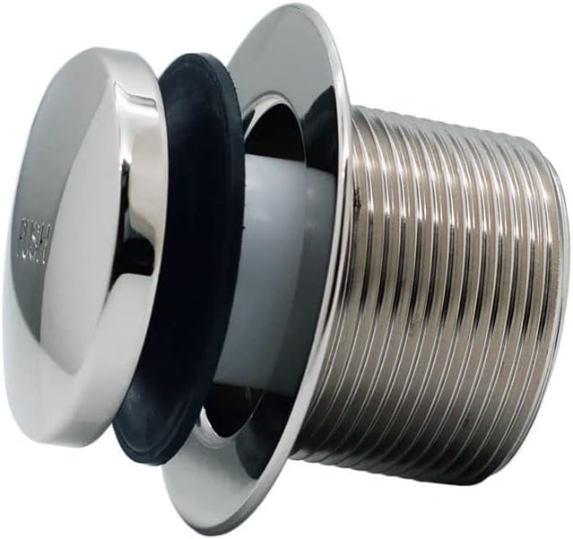 Westbrass D534-5-26 SCH. 40 ABS 1-1/2' Course Thread Plumber's Pack Tip-Toe Bathtub Drain Plug with Two-Hole Elbows, 5-Pack, Polished Chrome, 5 Count