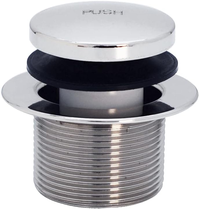 Westbrass A326-26 22-1/2' Brass Bath Waste & Overflow Assembly with Tip-Toe Drain Plug and 2-Hole Faceplate, Polished Chrome