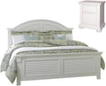 Home Square 2-Piece Set with Summer House King Panel Bed & 2-Drawer Night Stand