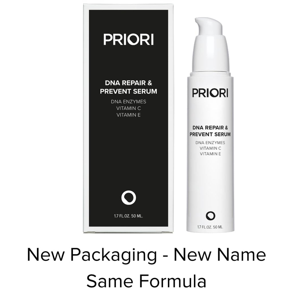 Priori Skincare DNA Recovery Serum Repairing, Correcting Age Defying Day & Night Face Treatment Free Radical Protection Beauty Boost Intense Hydration Oil Free Fragrance Free 1.7 fl oz