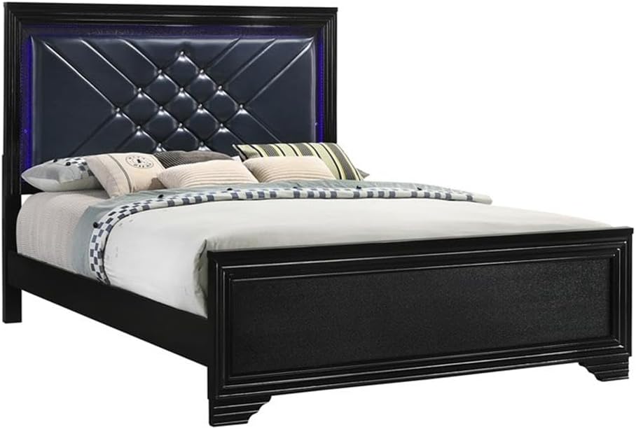 Coaster Penelope California King Bed 4-Piece Set, Midnight Star