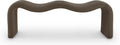 Meridian Furniture 22097Brown Willow Collection Modern | Contemporary Bench with Soft Brown Microsuede Corduroy Fabric, Iron Metal Inner Frame, 56.5' W x 18' D x 19' H, Brown