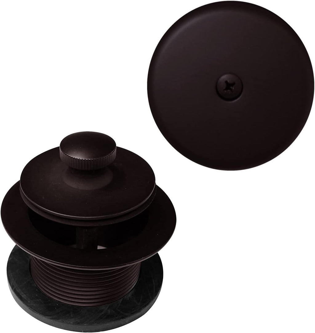 Westbrass D49721-12-12 1-1/2' Bath Waste & Overflow Assembly with Pull Drain Stopper and One-Hole Faceplate Top Elbow - Sch. 40 PVC, Oil Rubbed Bronze (12-Pack)