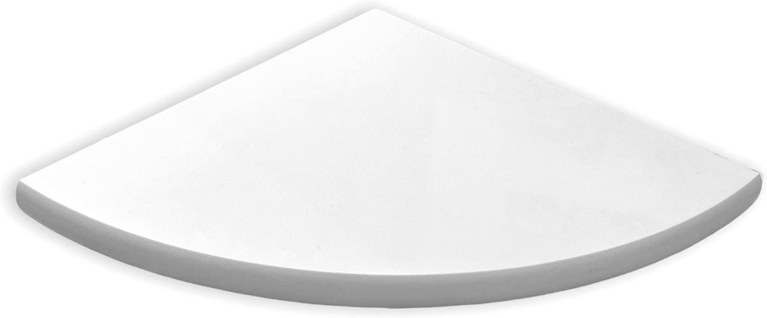 Tenedos Premium Quality Pure White Engineered Marble Bathroom Shower Corner Shelf Polished 9x9 inch - Maintenance Free, Stain Resistant (5)