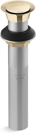 Kohler K-33151-AF Bathroom sink clicker drain without overflow, French Gold