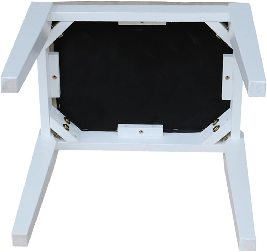 International Concepts Solid Wood Vanity Table with Bench in White