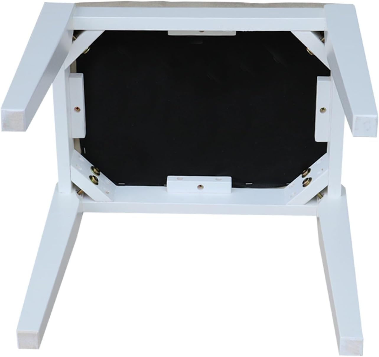 International Concepts Solid Wood Vanity Table with Bench in White