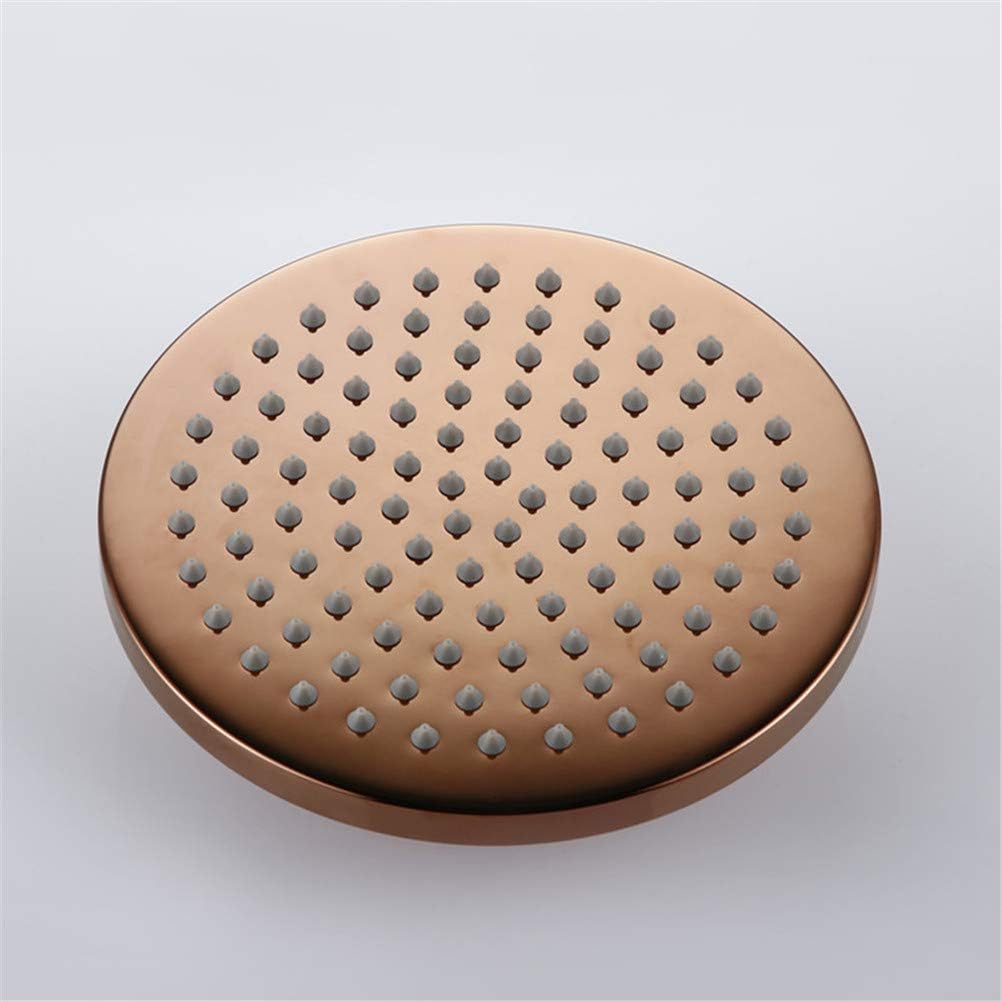 Rose Gold Shower System Bathroom Solid Brass Shower Diverter Valve Faucet Set with 8-12 Inch Round Shower Head Shower Faucet Set, 12inch