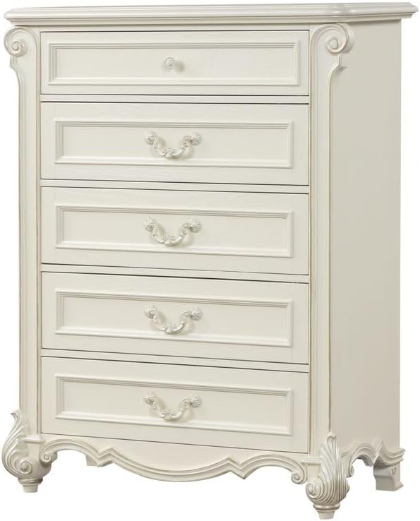 First of a Kind Melrose White Queen 5 Piece Bedroom Set