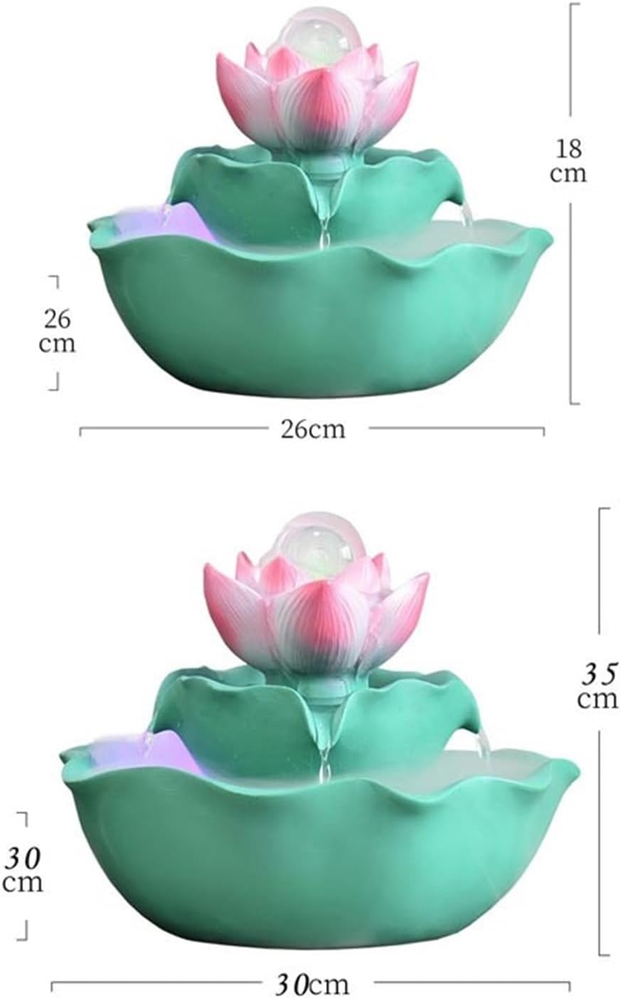 Tabletop Fountain Tabletop Fountain 3-Tiers Small Waterfall Fountains for Bedroom Living Room Office(Medium)