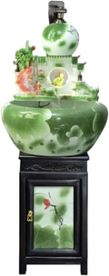 Cascading Rock Outdoor Water Fountain Ceramic Circulating Water Fountain Fish Tank, Living Room Courtyard New Chinese Floor Decoration for a Calming in Outdoor